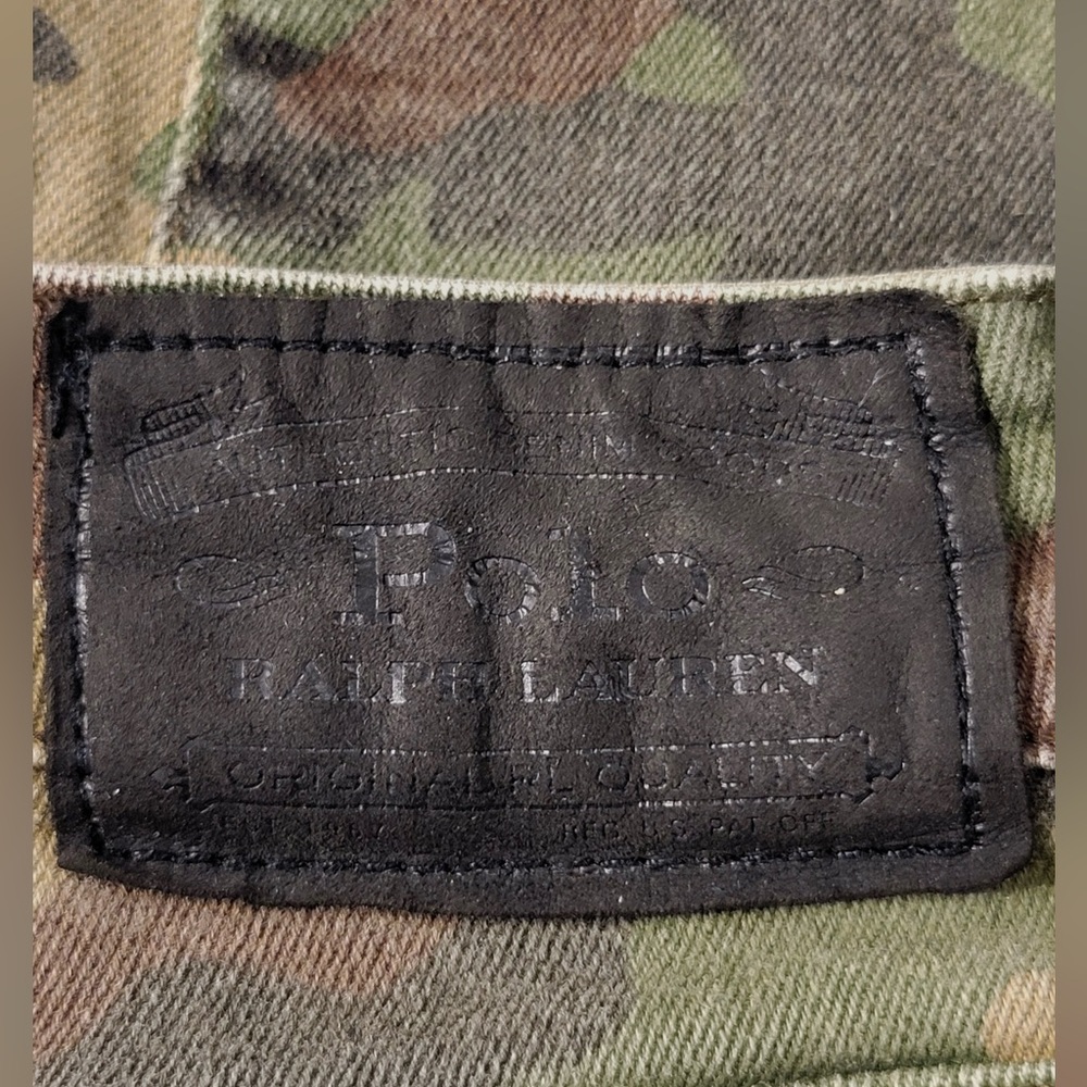 Polo Ralph Lauren Eldrige Camouflage Print Denim Jeans Big Boy 16 Streetwear Fun - Picture 8 of 9